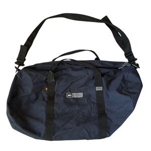 REI Cordura Navy Blue & Black Zip Weekend Travel Duffel Bag.